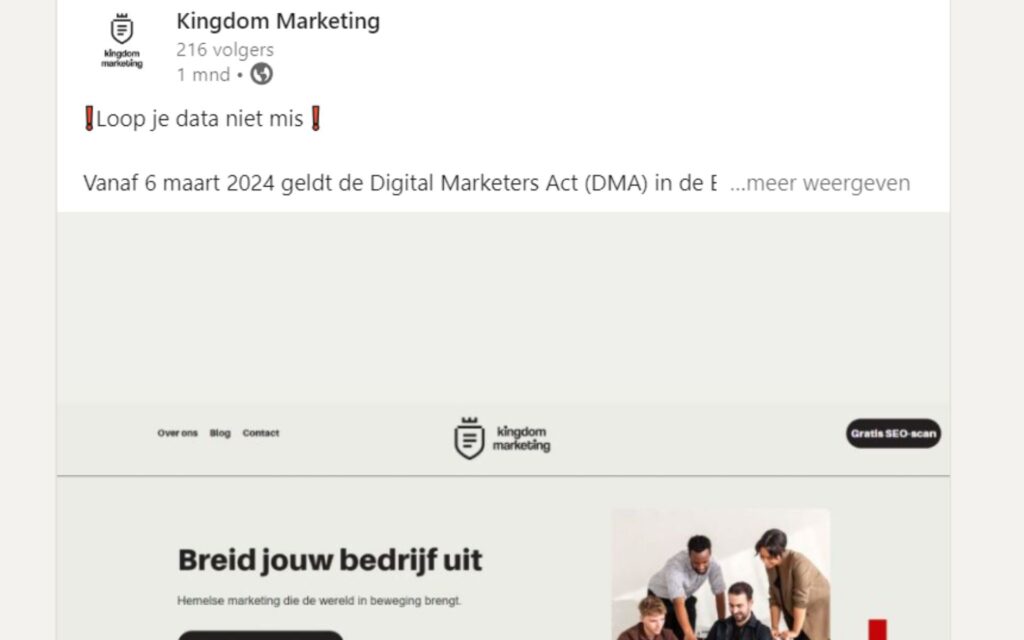 LinkedIn tekst schrijven